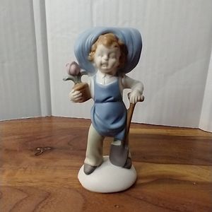 Grafenthal Carl Scheidig Boy with Potted Flower and Shovel